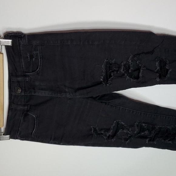 AMERICAN Eagle black next level stretch size 2 curvy high rise jeggings - Picture 2 of 8